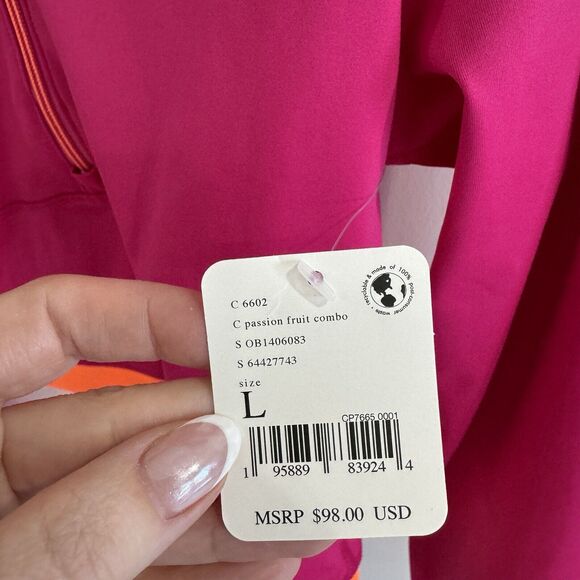 New Free People Movement Tell Me Something Colorblock Quarter Zip Cropped - Picture 3 of 4